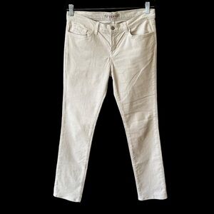 J BRAND PENCIL LEG CORDUROY JEANS WINTER WHITE IVORY PREPPY CASUAL 29